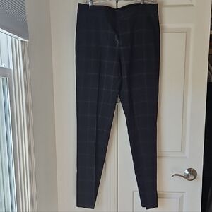 Banana Republic Women's Navy Plaid Cropped Pants